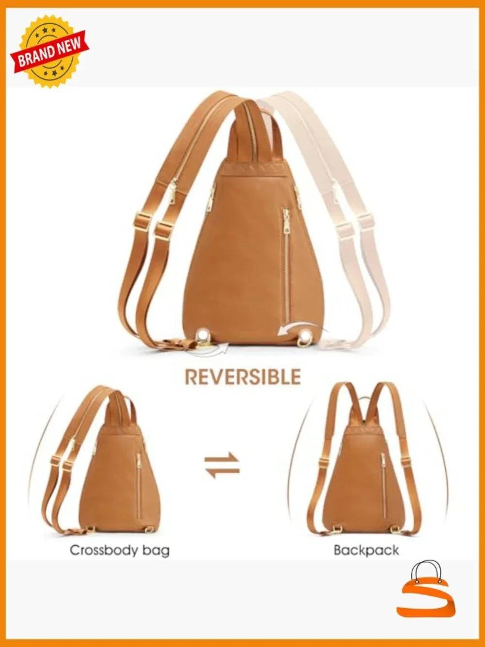 Top Grain Leather Sling Bag Crossbody Fanny Pack RFID Blocking Travel Daypack